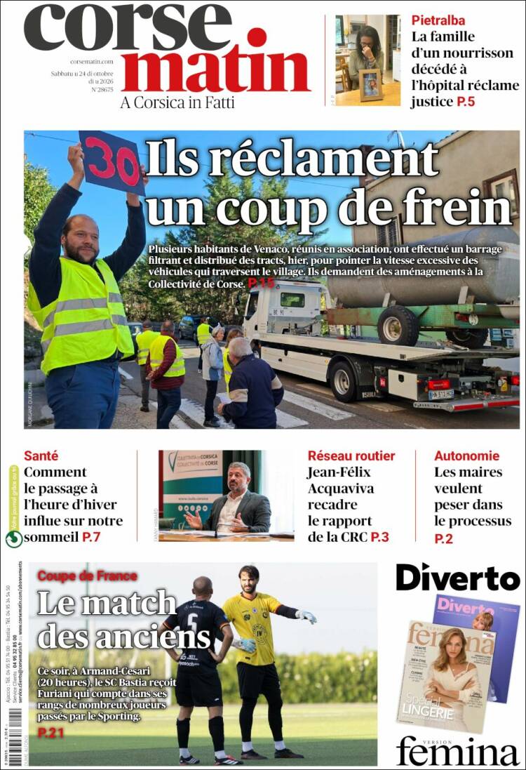 Portada de Corse-Matin (France)