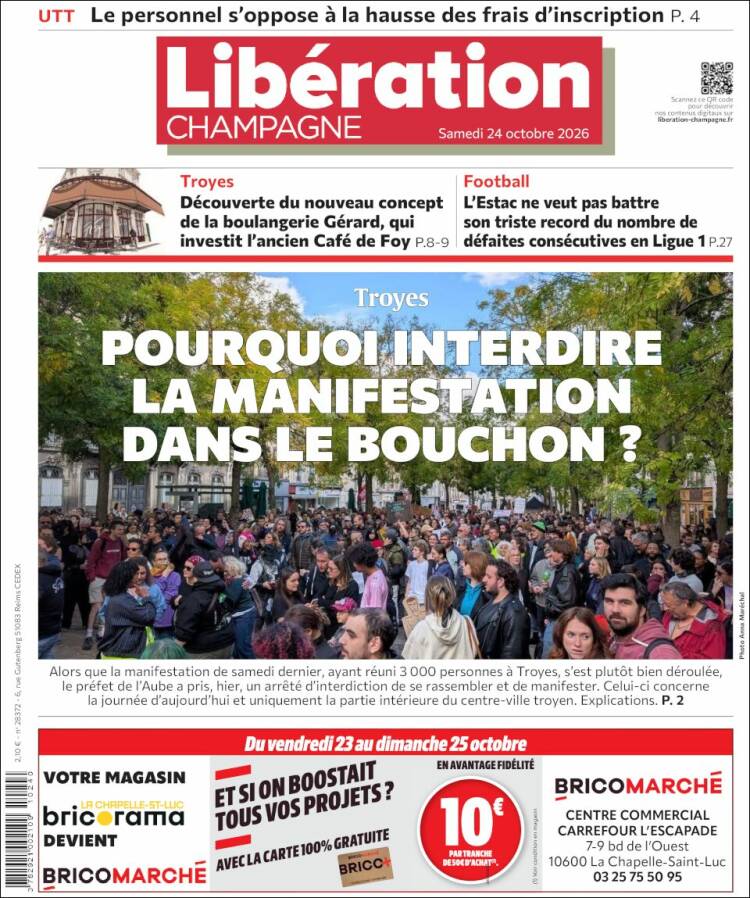 Portada de Libération Champagne (France)
