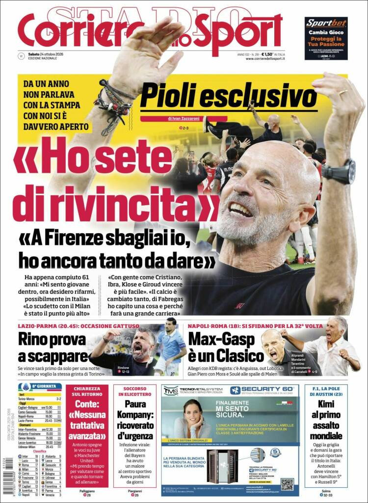 Portada de Corriere dello Sport (Italy)