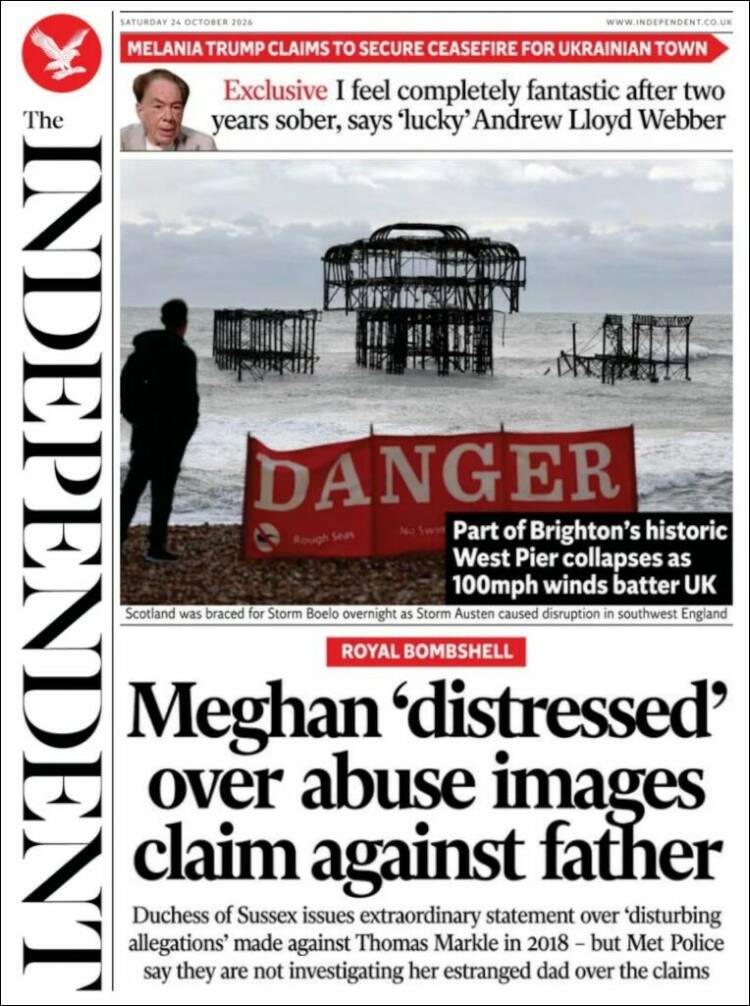 Portada de The Independent (United Kingdom)