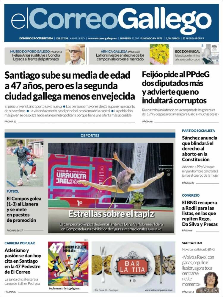 Portada de El Correo Gallego (Spain)