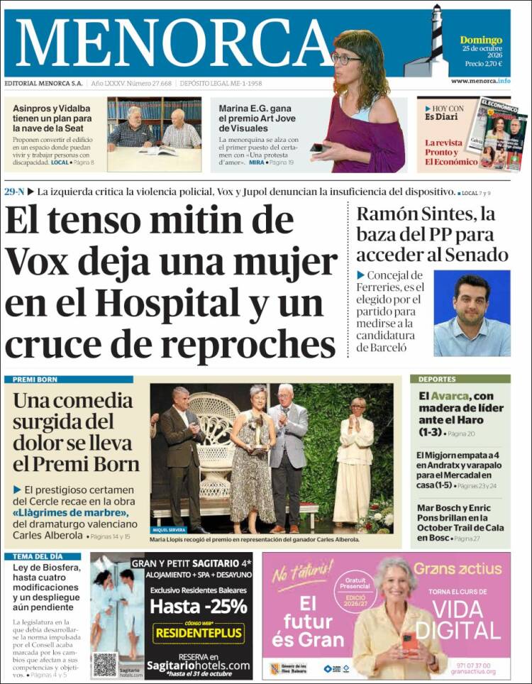 Portada de Menorca - Diario Insular (Spain)