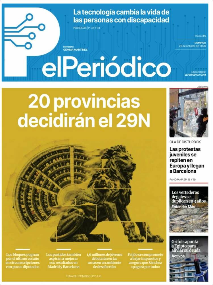 Portada de El Periódico (Spain)