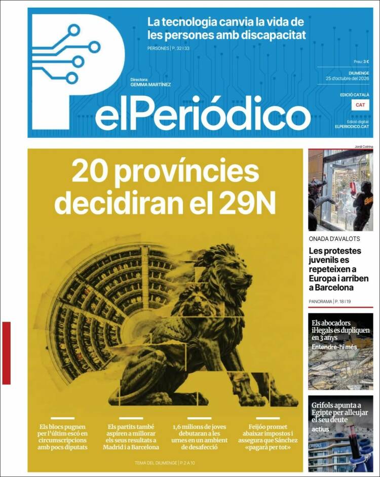 Portada de El Periódico de Catalunya (Spain)