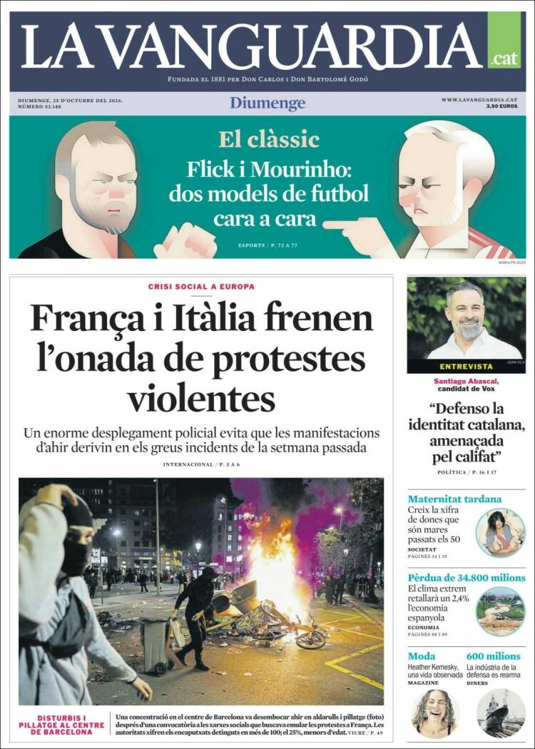 Portada de La Vanguardia (Spain)