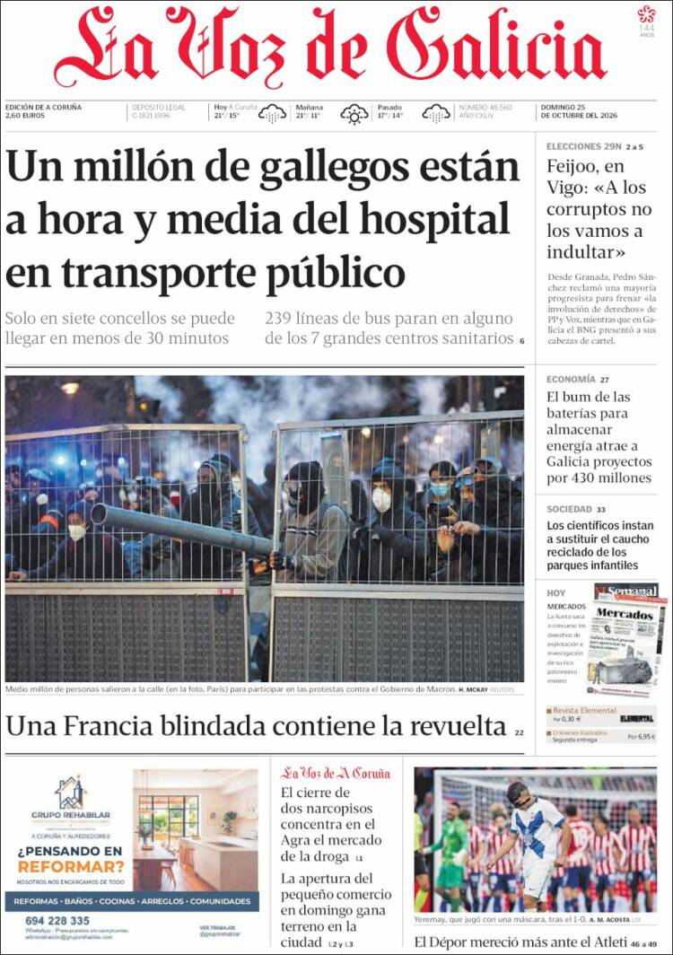 Portada de La Voz de Galicia (Spain)
