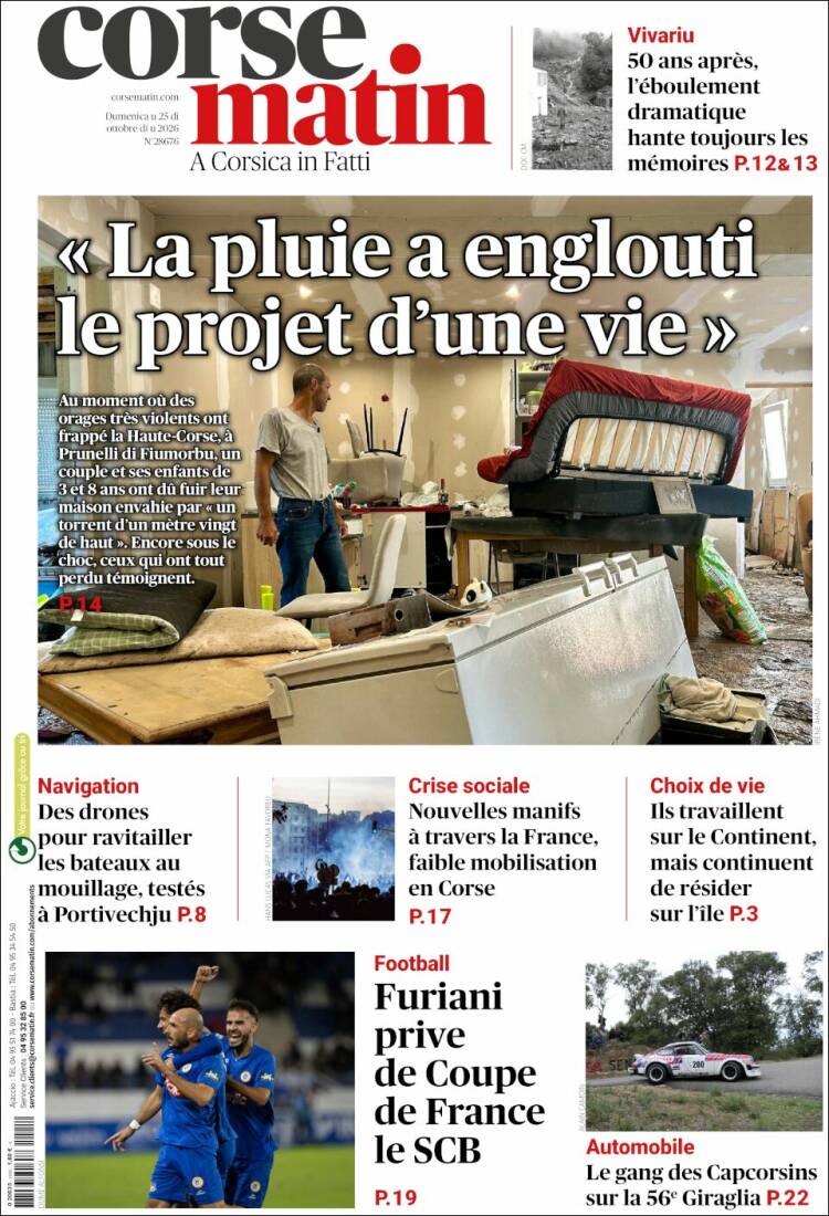 Portada de Corse-Matin (France)