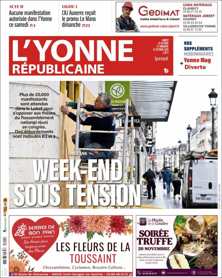 Portada de L'Yonne-Républicaine (France)