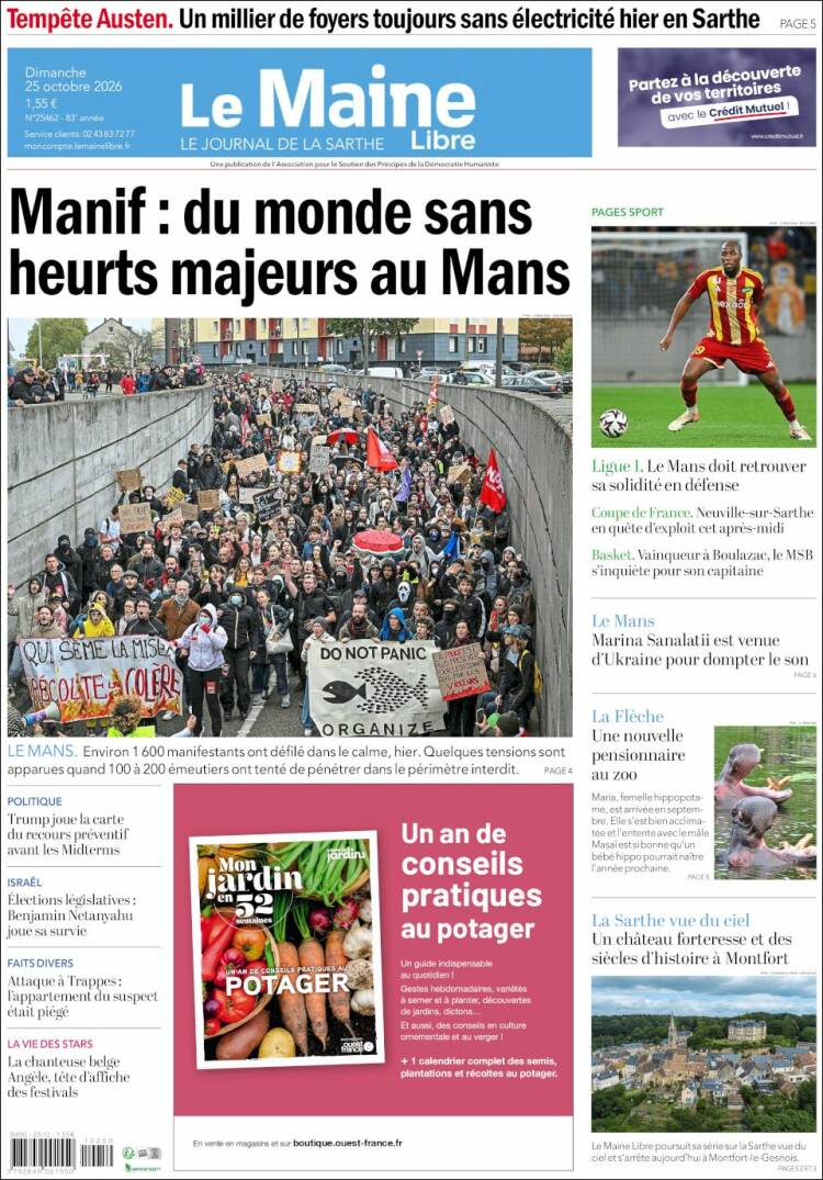 Portada de Le Maine Libre (France)