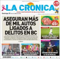 Portada de La Crónica de Baja California (Mexique)