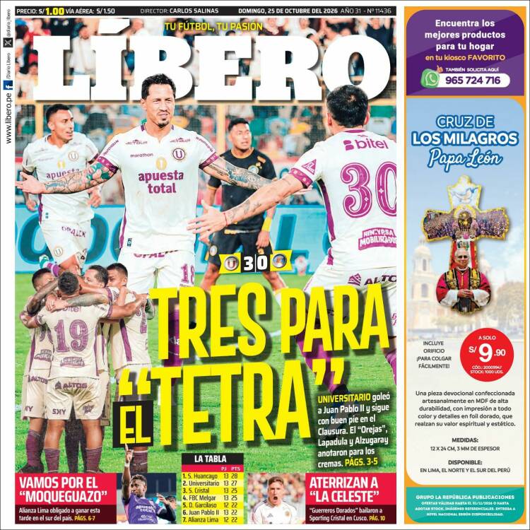 Portada de Líbero (Peru)