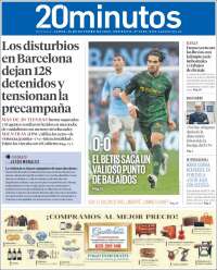 Portada de 20 Minutos - Sevilla (Spain)