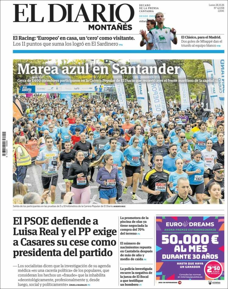 Portada de El Diario Montañés (Spain)