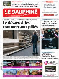Portada de Le Dauphiné Libéré (Francia)