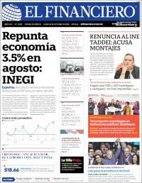Portada de El Financiero (Mexico)