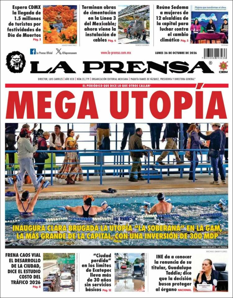 Portada de La Prensa (Mexico)