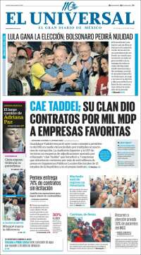 Portada de El Universal (Mexico)