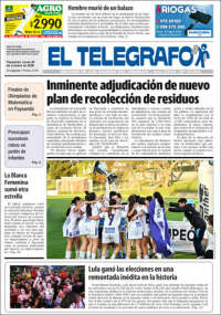Portada de El Telégrafo (Uruguay)