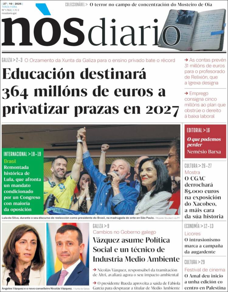 Portada de Nòs Diario (Spain)