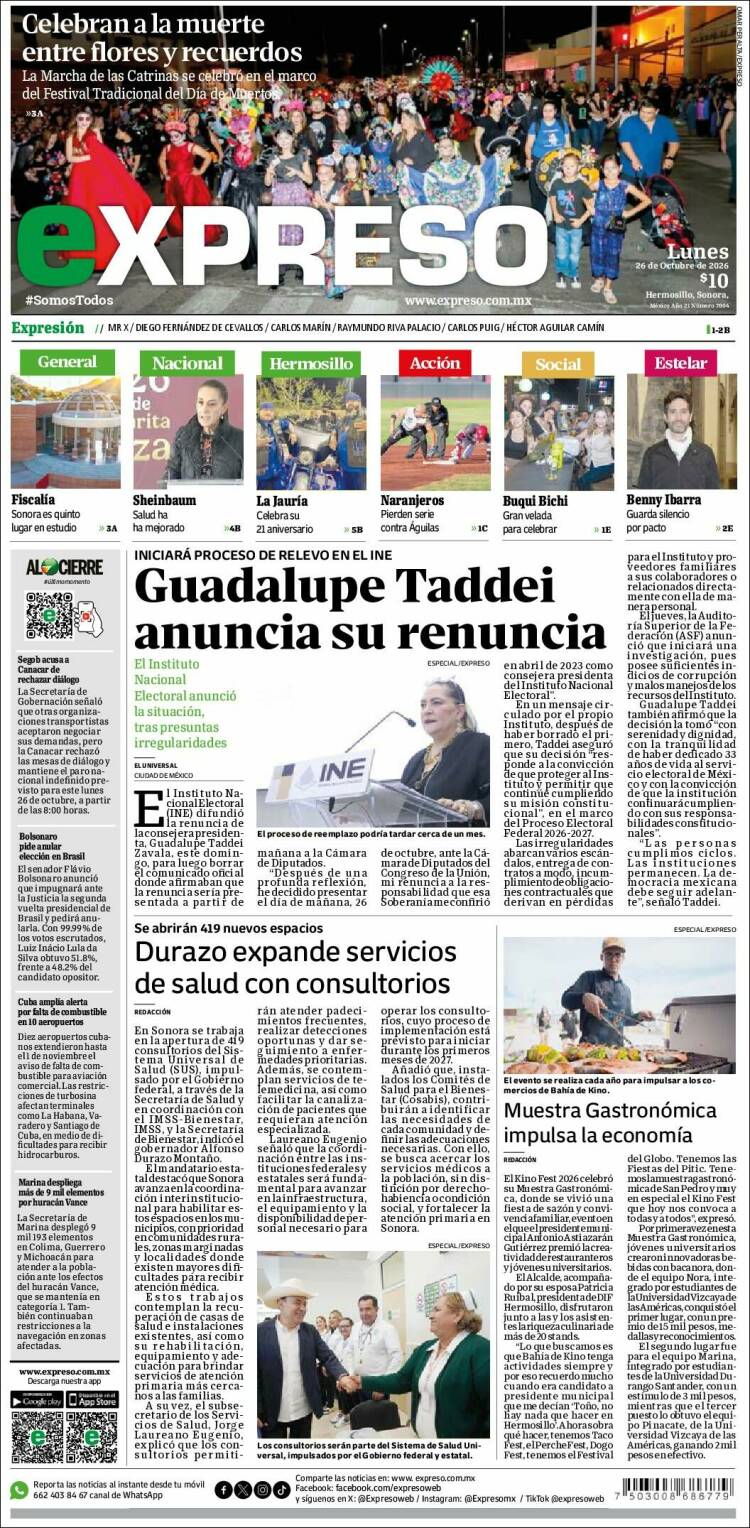 Portada de Expreso (Mexico)