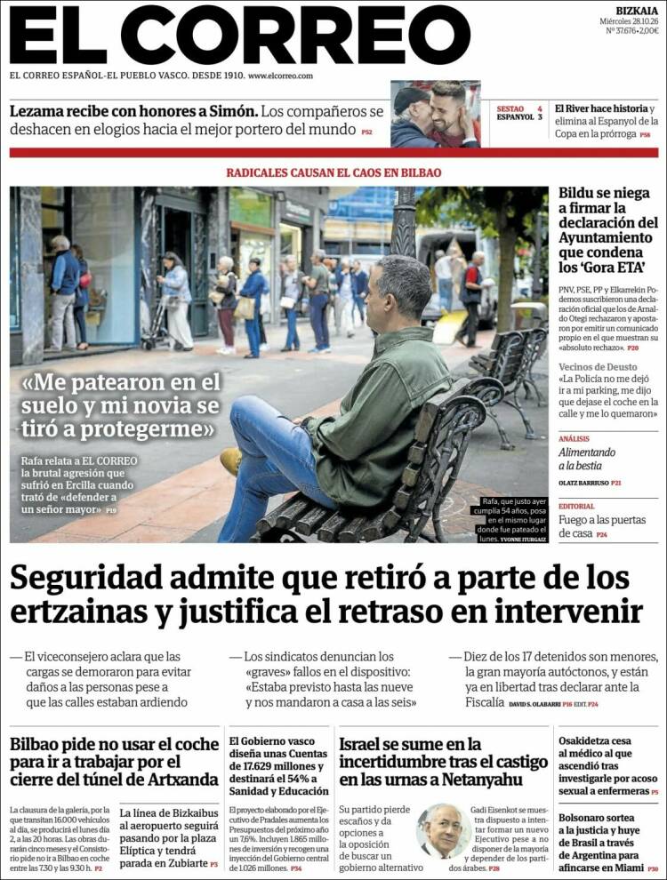 Portada de El Correo (Spain)