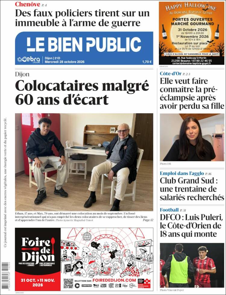 Portada de Le Bien Public (France)