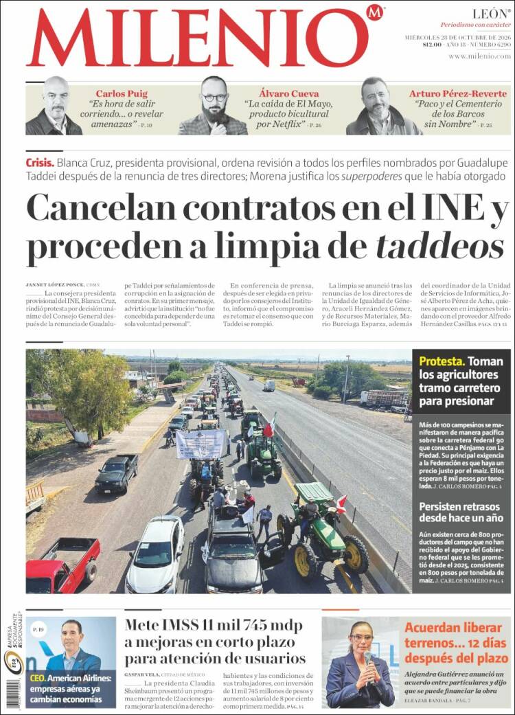 Portada de Milenio de León (México)
