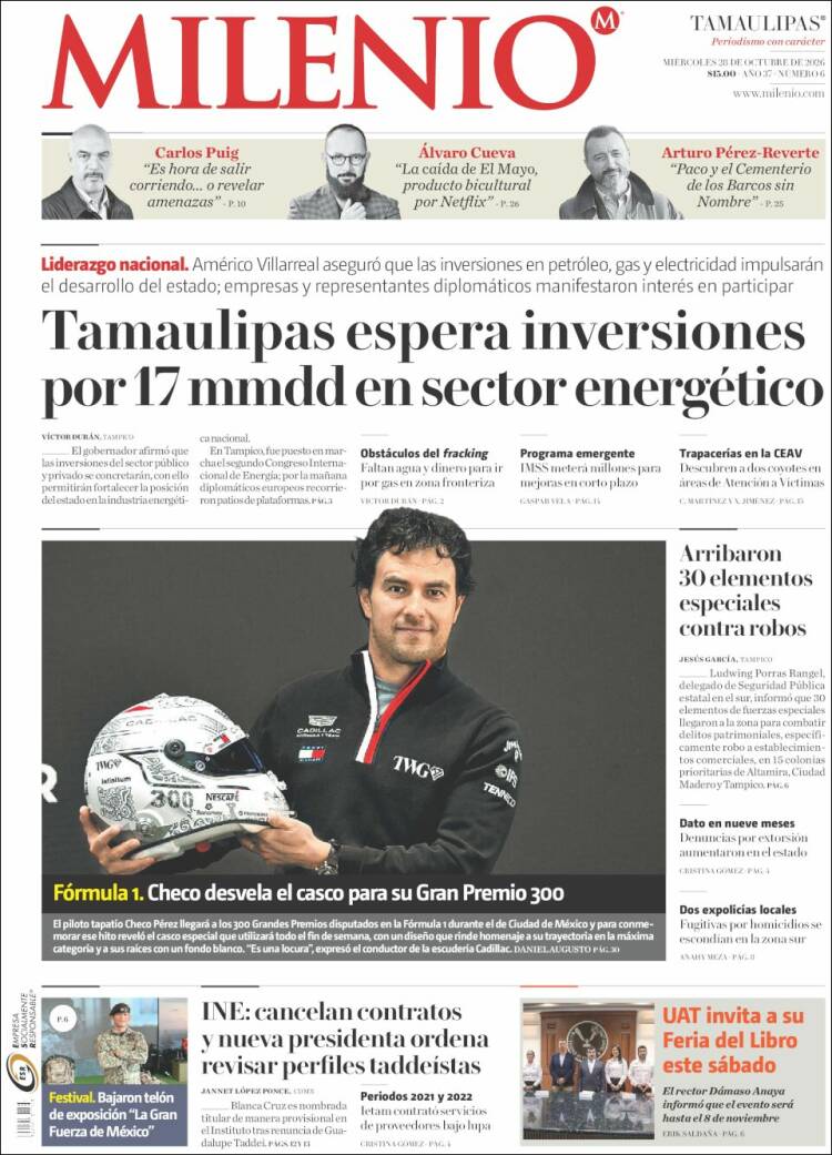 Portada de Milenio - Tamaulipas (Mexico)