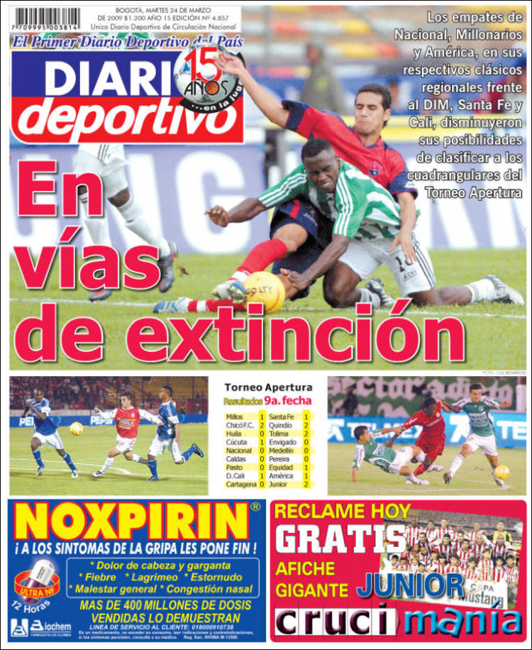 Portada de Diario Deportivo (Colombia)