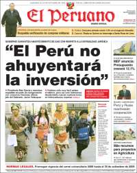 Portada de El Peruano (Perú)