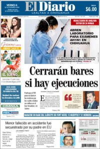 Portada de El Diario de Chihuahua (México)