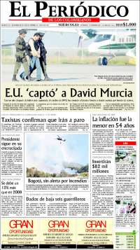 Portada de El Periódico (Colombie)