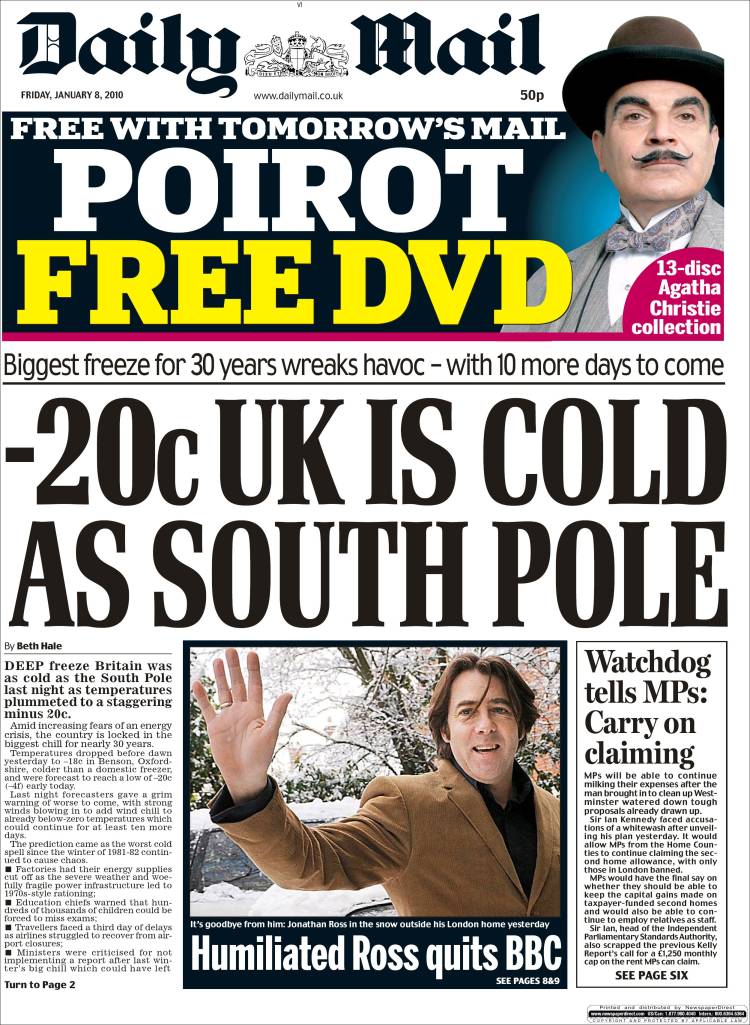Daily Mail Front Page 19th of December 2020 - Tomorrows 