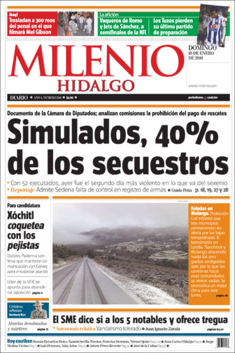 Portada de Milenio de Hidalgo (México)
