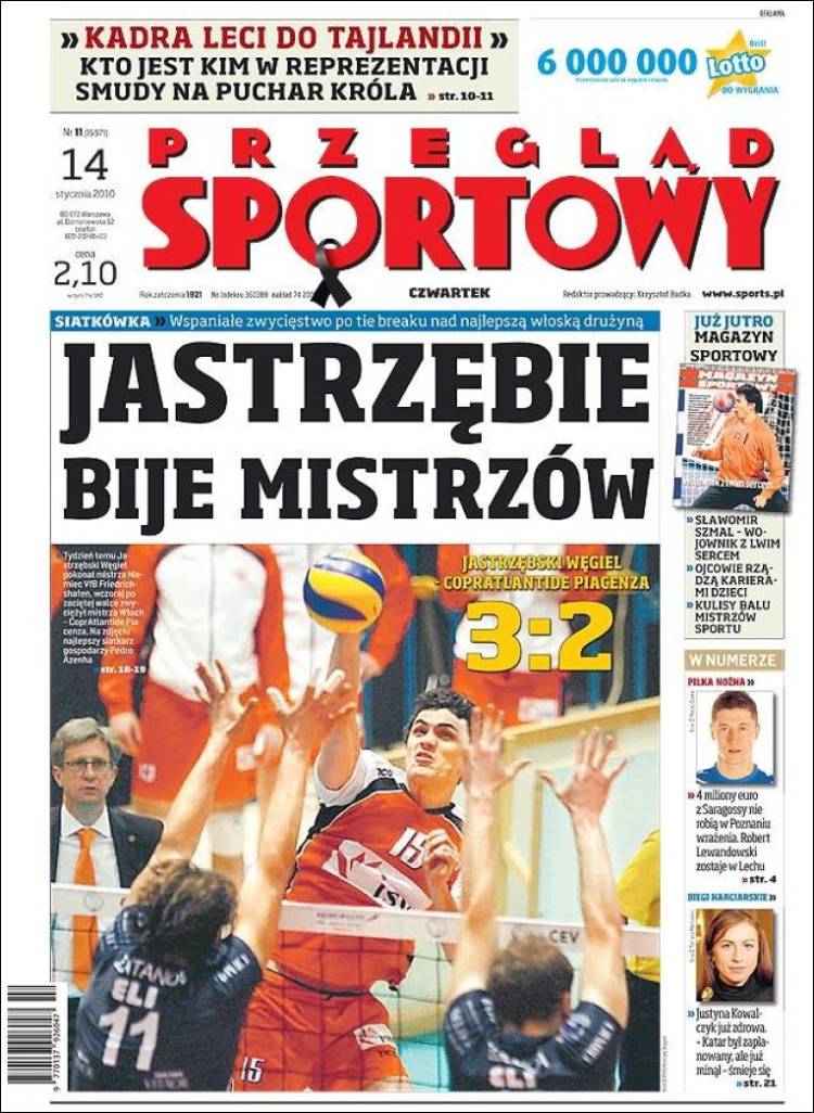 Portada de Przegląd Sportowy (Polonia)