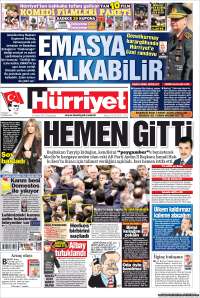 Portada de Hürriyet (Turquie)