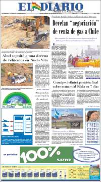 Portada de El Diario (Bolivie)