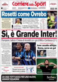 Portada de Corriere dello Sport (Italie)