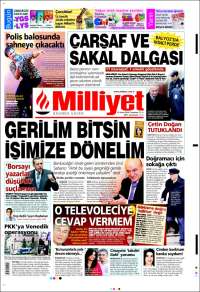 Portada de Milliyet (Turquie)