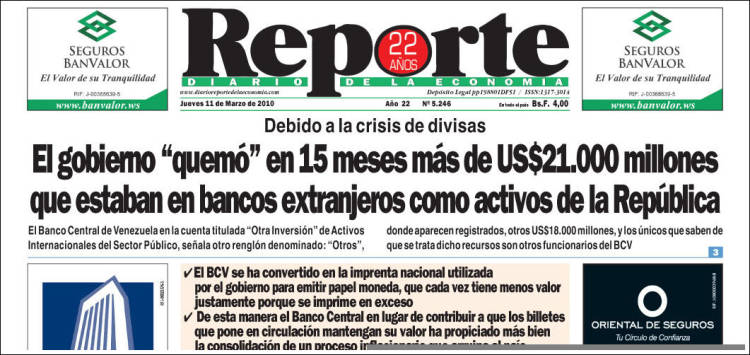 Portada de Reporte (Venezuela)