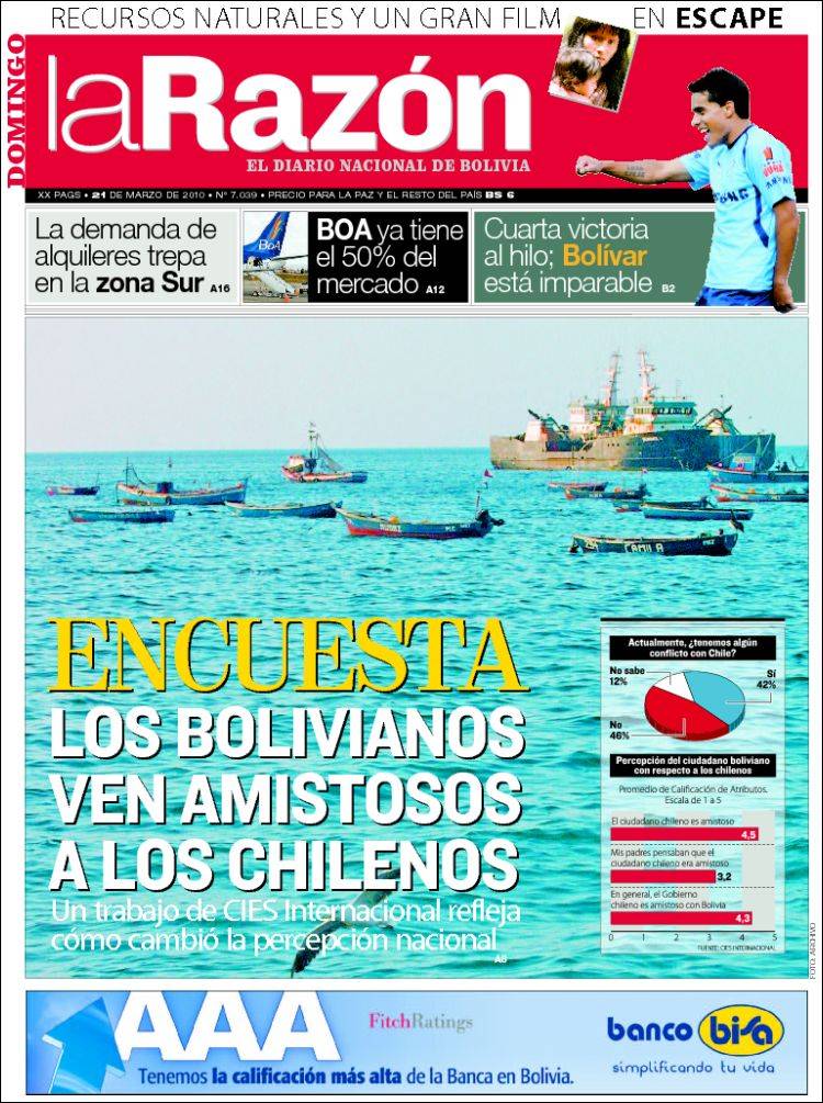 Periódico La Razón Bolivia Periódicos De Bolivia Edición De Domingo