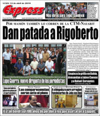 Portada de Periódico Express (Mexique)