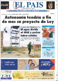 Portada de El País (Bolivie)