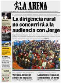 Portada de Diario La Arena (Argentina)
