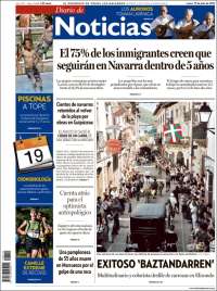 Portada de Noticias de Navarra (Espagne)