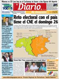Portada de El Diario de Guayana (Venezuela)
