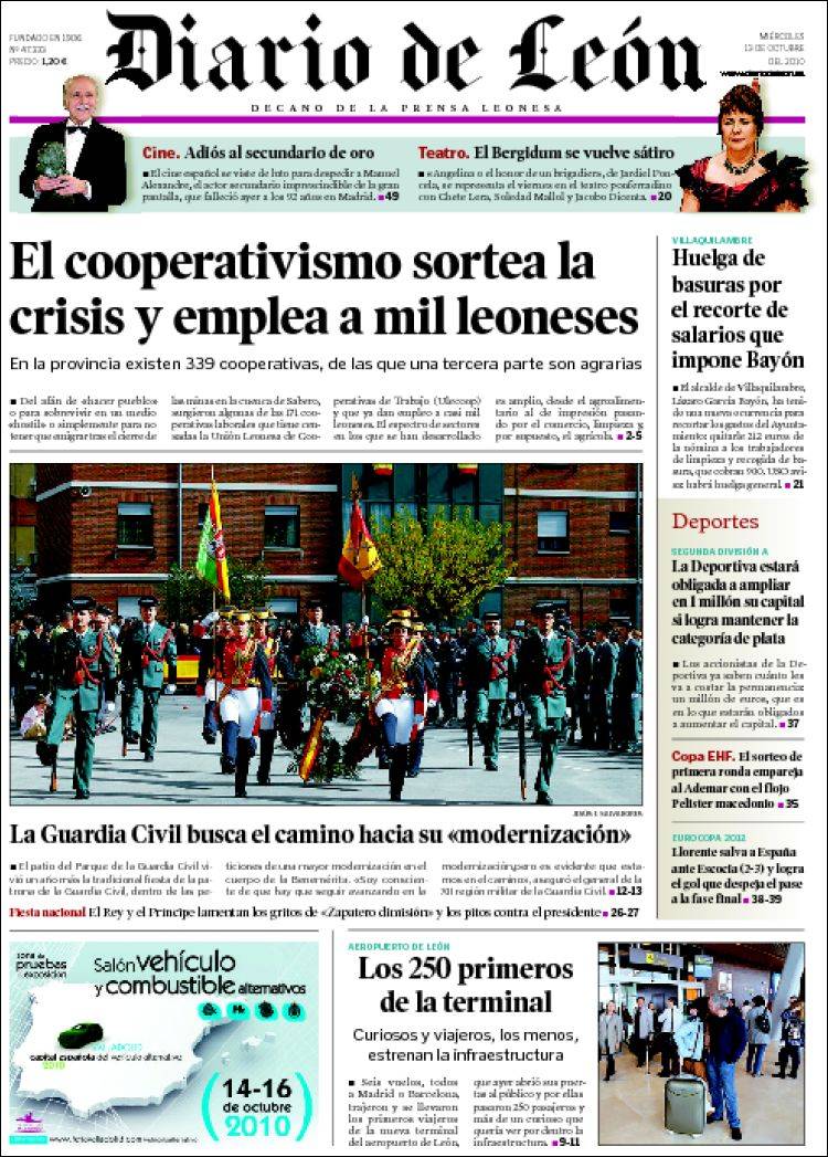 Portada de Diario de León - Bierzo (Spain)