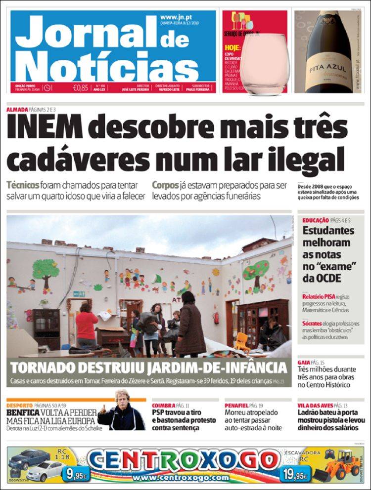 Newspaper Jornal de Notícias (Portugal). Newspapers in Portugal