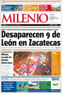 Portada de Milenio de León (México)
