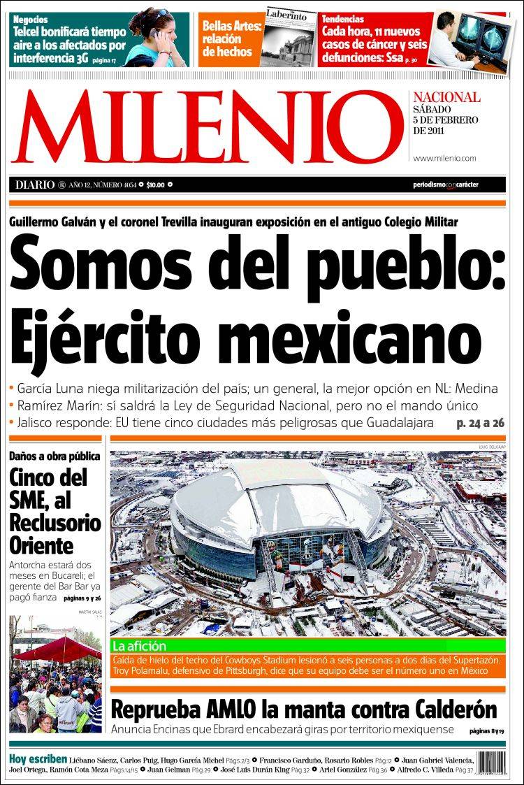 Portada de Milenio (Mexico)